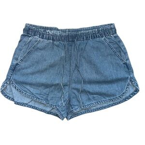 American Eagle Outfitters Light Blue Jean Shorts High-Stretch Size:Medium